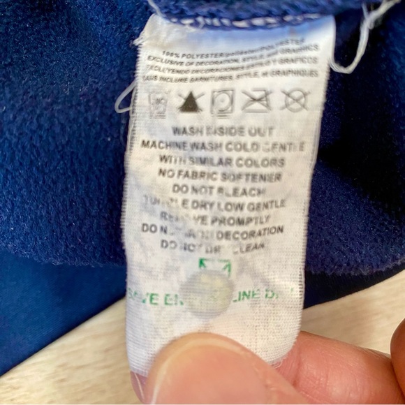 Denver Broncos Hoodie Men’s M Blue Majestic Therma Base NFL Pullover Sweatshirt - Picture 7 of 9